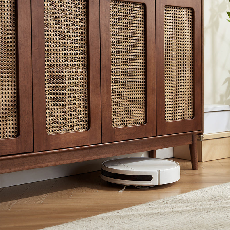 Ignatius Rubberwood Shoe Cabinet with Rattan Doors, 2-Door 3-Door 4-Door – view 22