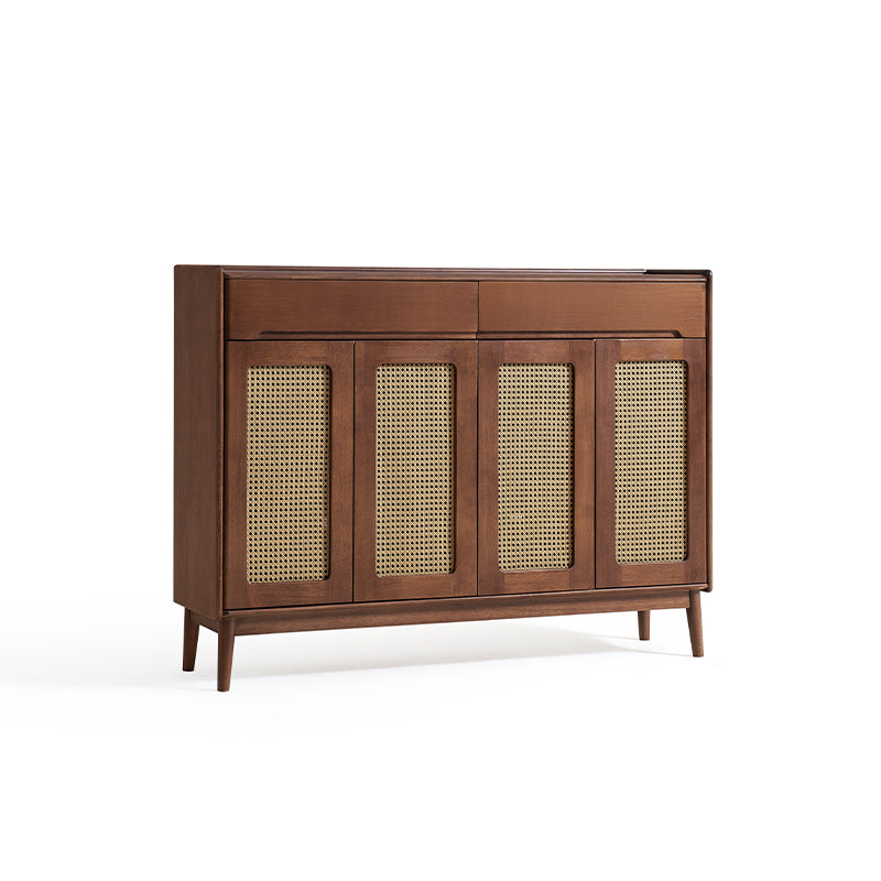 Ignatius Rubberwood Shoe Cabinet with Rattan Doors, 2-Door 3-Door 4-Door – view 25