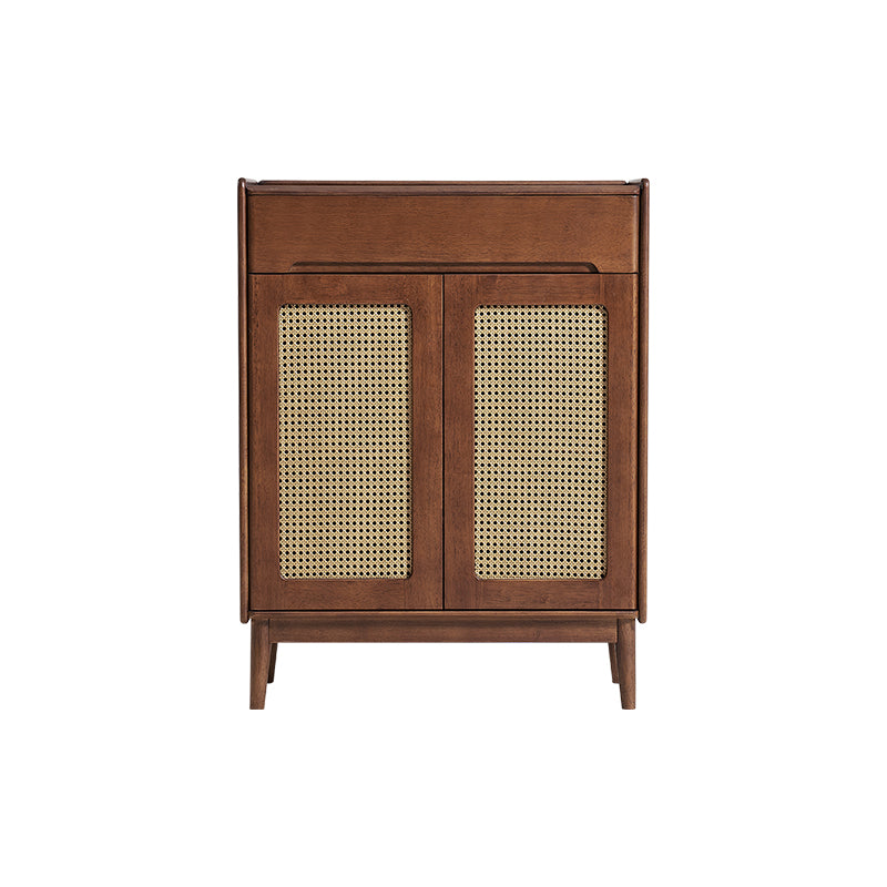 Ignatius Rubberwood Shoe Cabinet with Rattan Doors, 2-Door 3-Door 4-Door – view 32