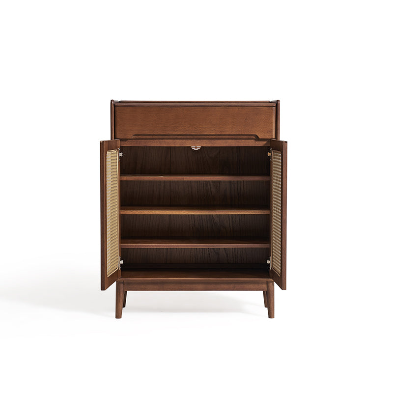 Ignatius Rubberwood Shoe Cabinet with Rattan Doors, 2-Door 3-Door 4-Door – view 35
