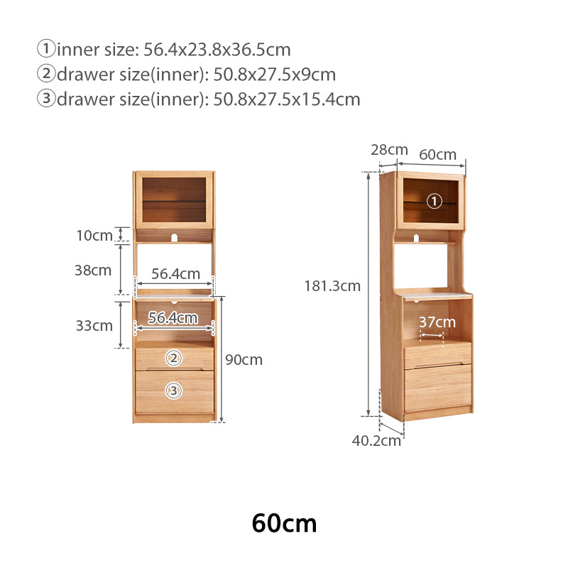 Vance Rubberwood Sideboard 60cm 80cm – view 20