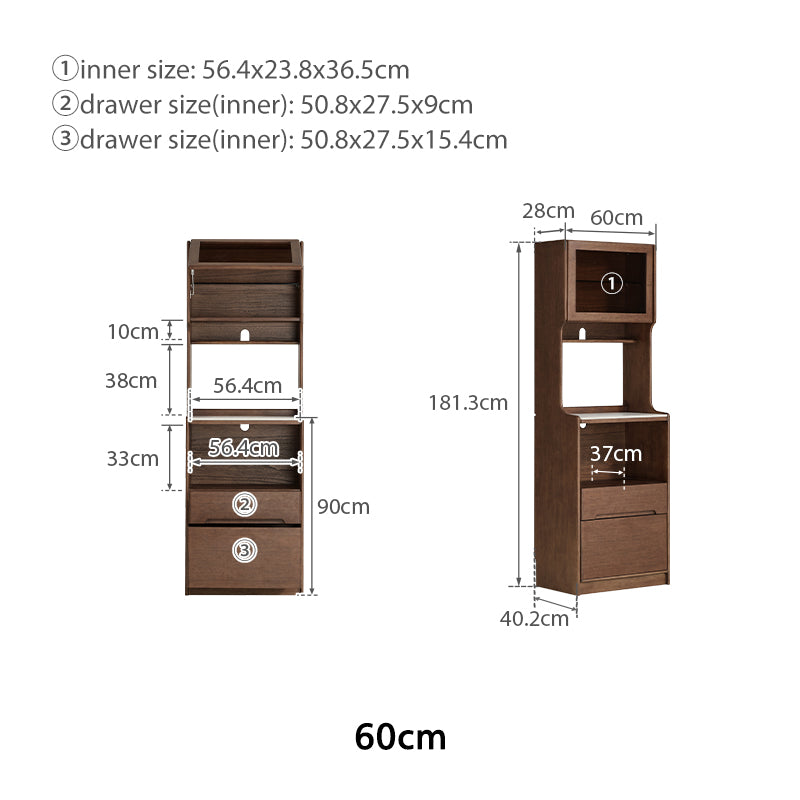 Vance Rubberwood Sideboard 60cm 80cm – view 46
