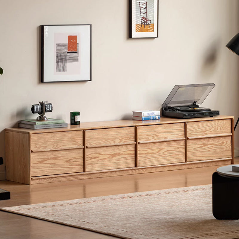 Samuel FAS-Graded Solid Oak TV Unit with 4 Drawers 200cm 220cm 240cm – view 2