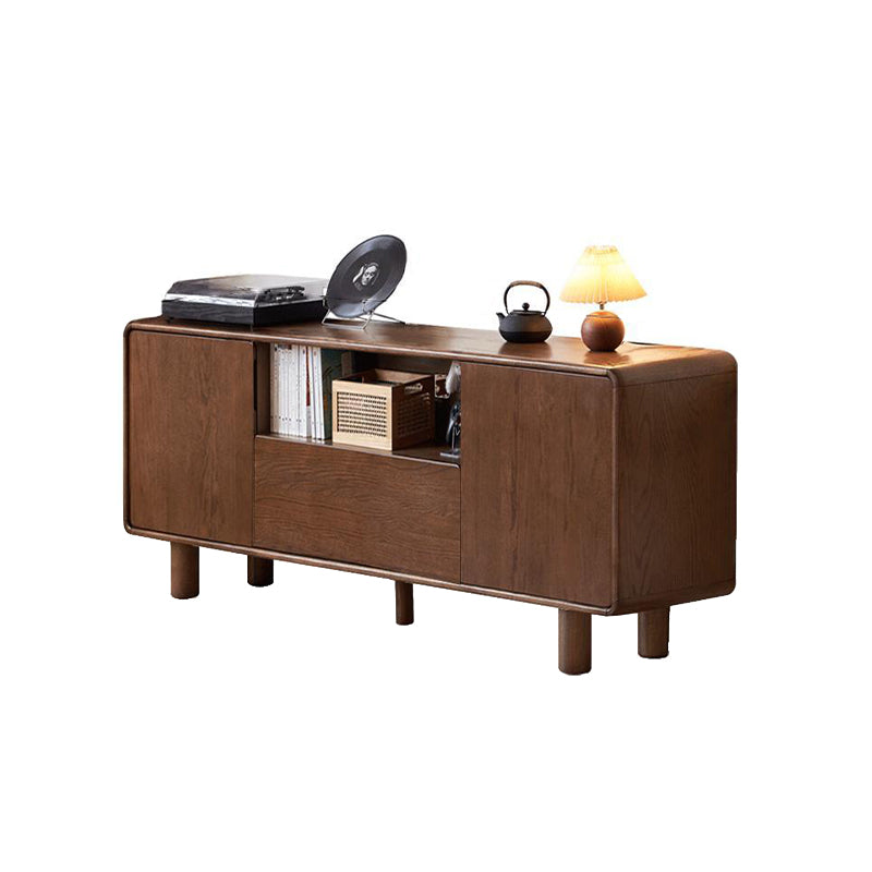 Sandra solid oak TV unit in walnut finish – view 9