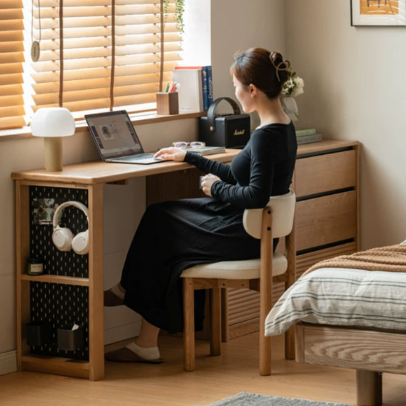 Shaina Solid Ash Dressing Table with 6 or 9 Drawers – view 17