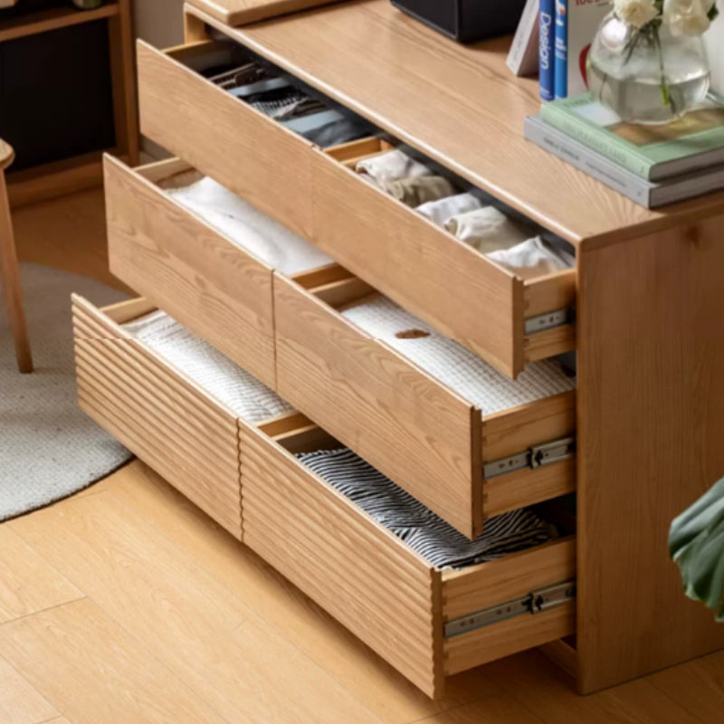 Shaina Solid Ash Dressing Table with 6 or 9 Drawers – view 9