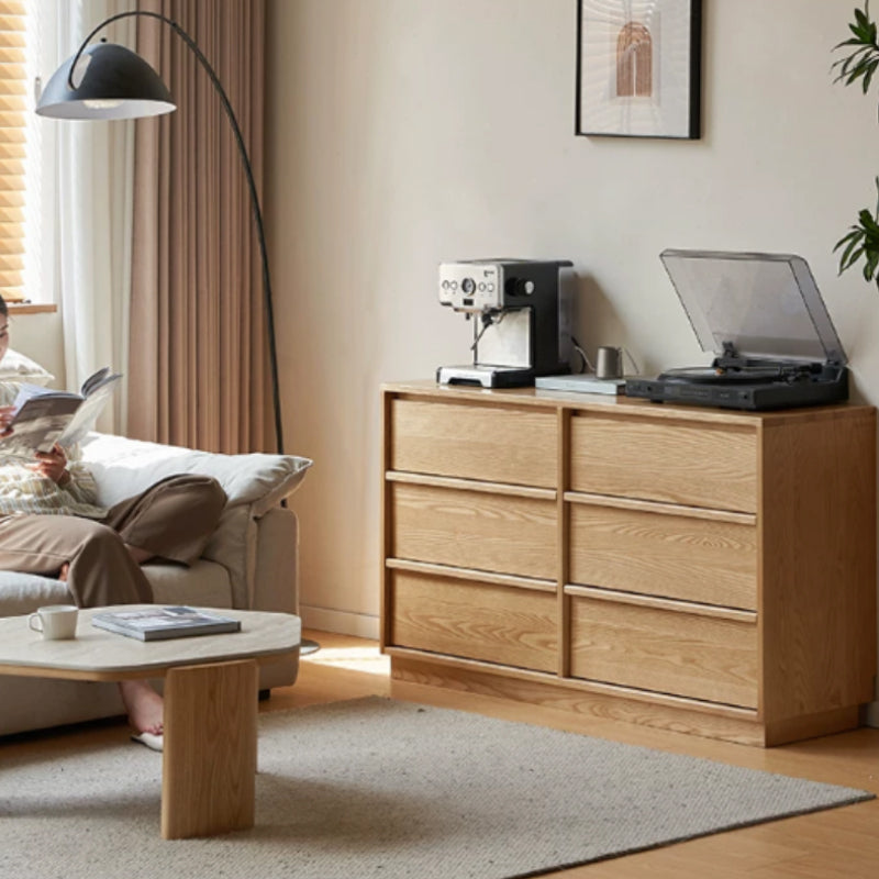 Sienna solid ash chest of drawers in natural wood finish
