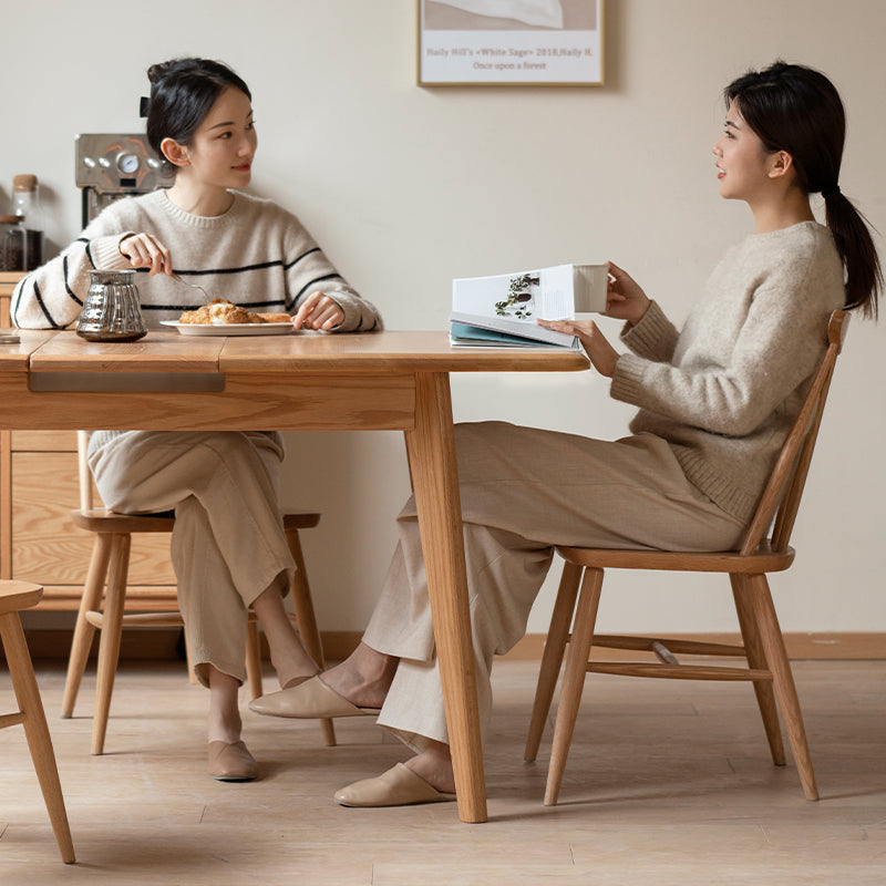 Sloan Solid American Oak Extendable Dining Table 120cm 140cm – view 12