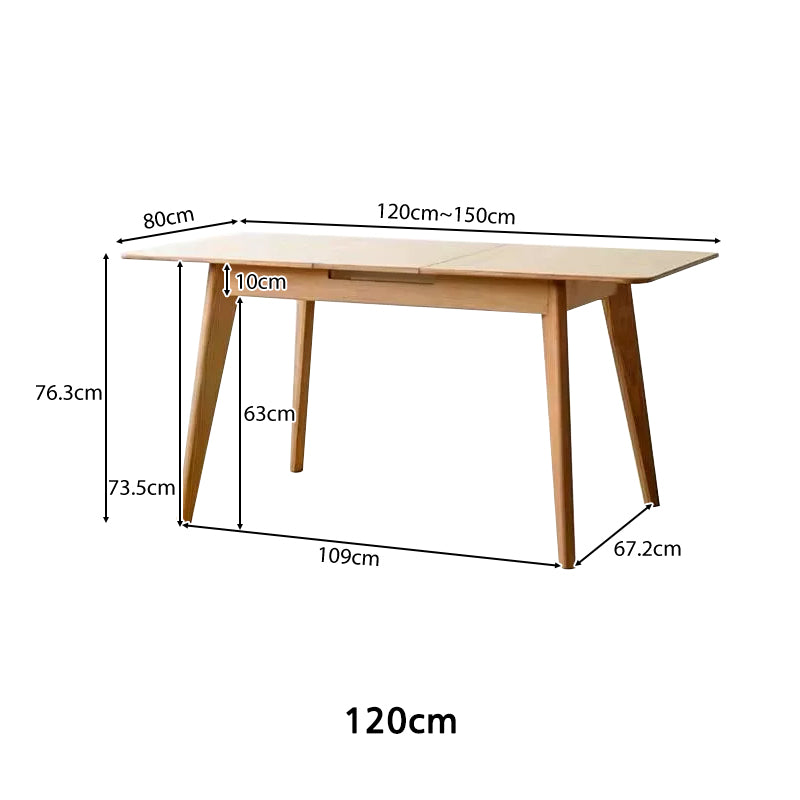 Sloan Solid American Oak Extendable Dining Table 120cm 140cm – view 15
