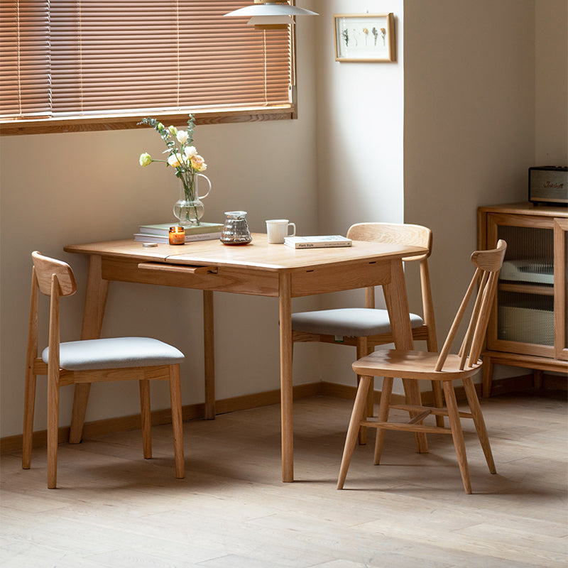 Sloan Solid American Oak Extendable Dining Table 120cm 140cm – view 7