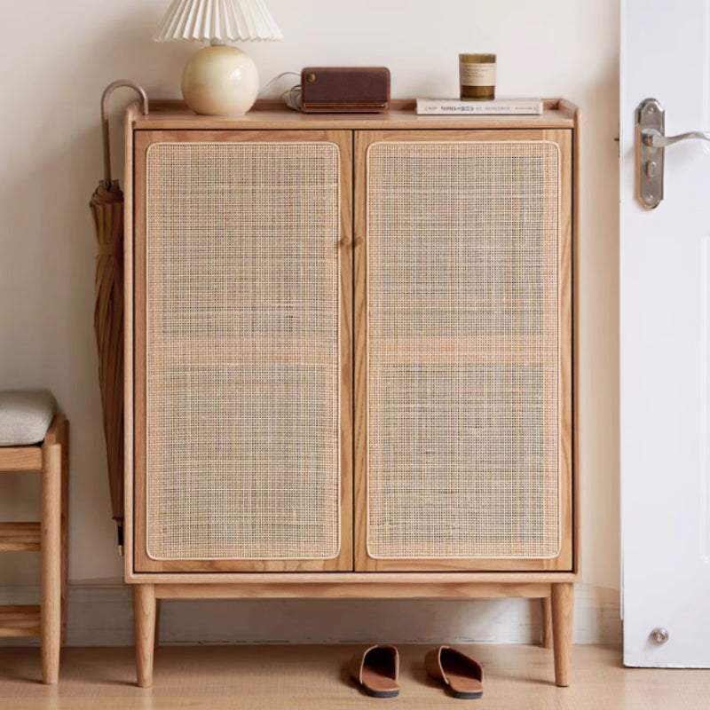 Ethel Solid American Oak 2-Door 3-Door Shoe Cabinet 65cm 80cm 140cm