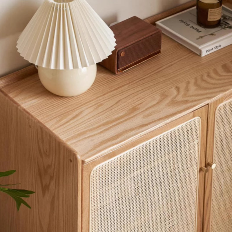 Ethel Solid American Oak 2-Door 3-Door Shoe Cabinet 65cm 80cm 140cm – view 6