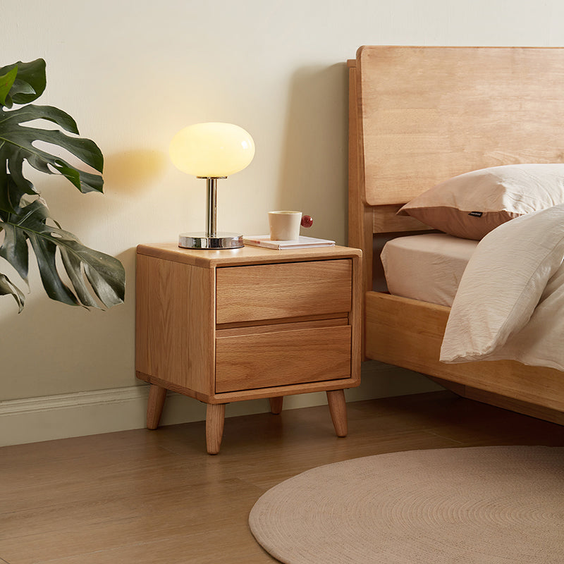 Harmony Solid American Oak Bedside Table – view 18