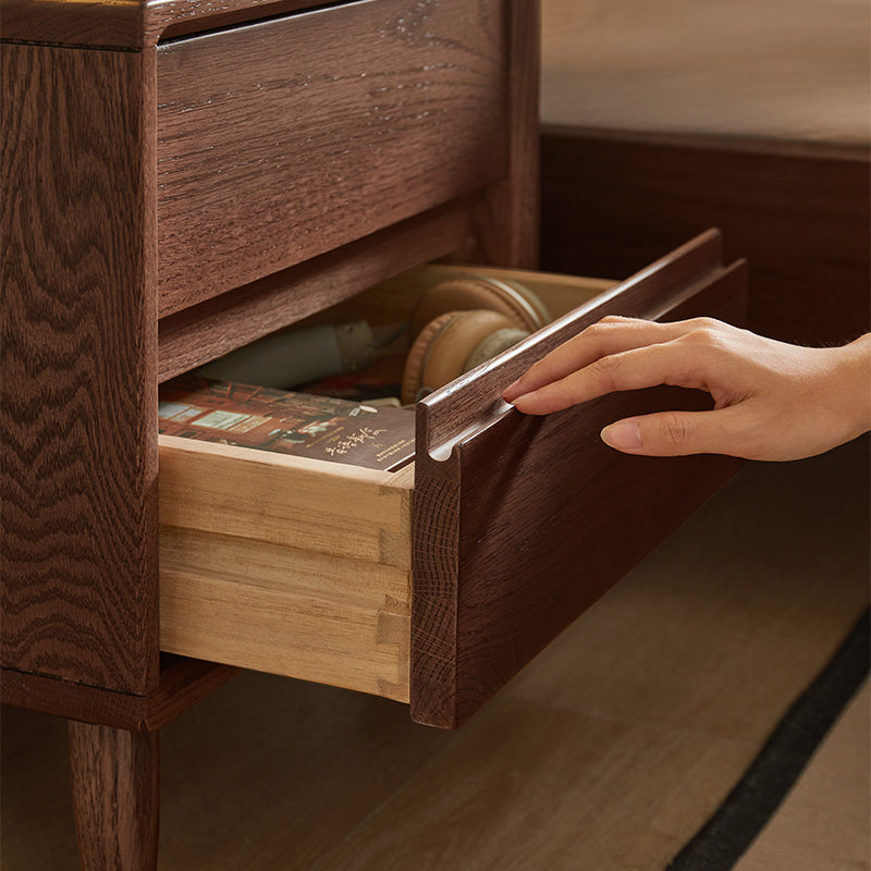 Harmony Solid American Oak Bedside Table – view 6