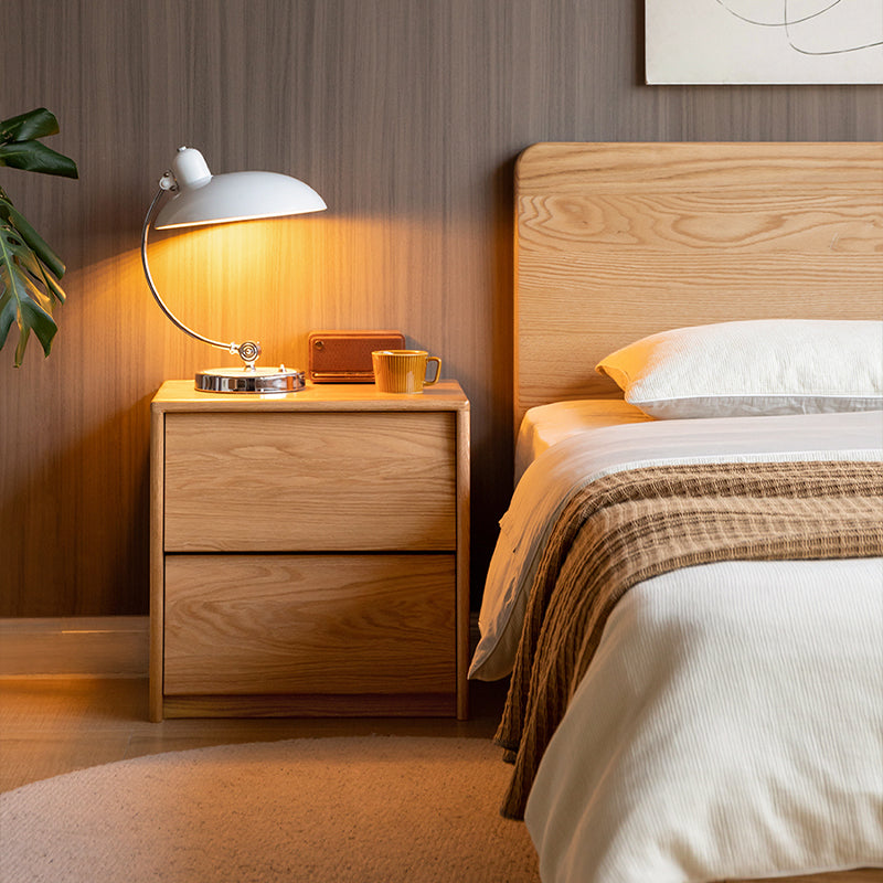 Matthew Solid American Oak Bedside Table – view 2