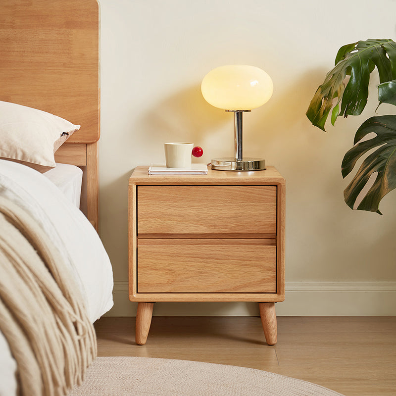 Harmony Solid American Oak Bedside Table – Natural Wood, view 17
