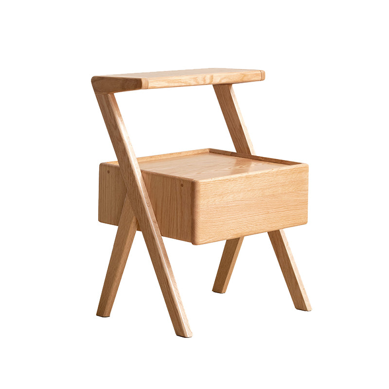 Ralph Solid American Oak Bedside Table – view 6