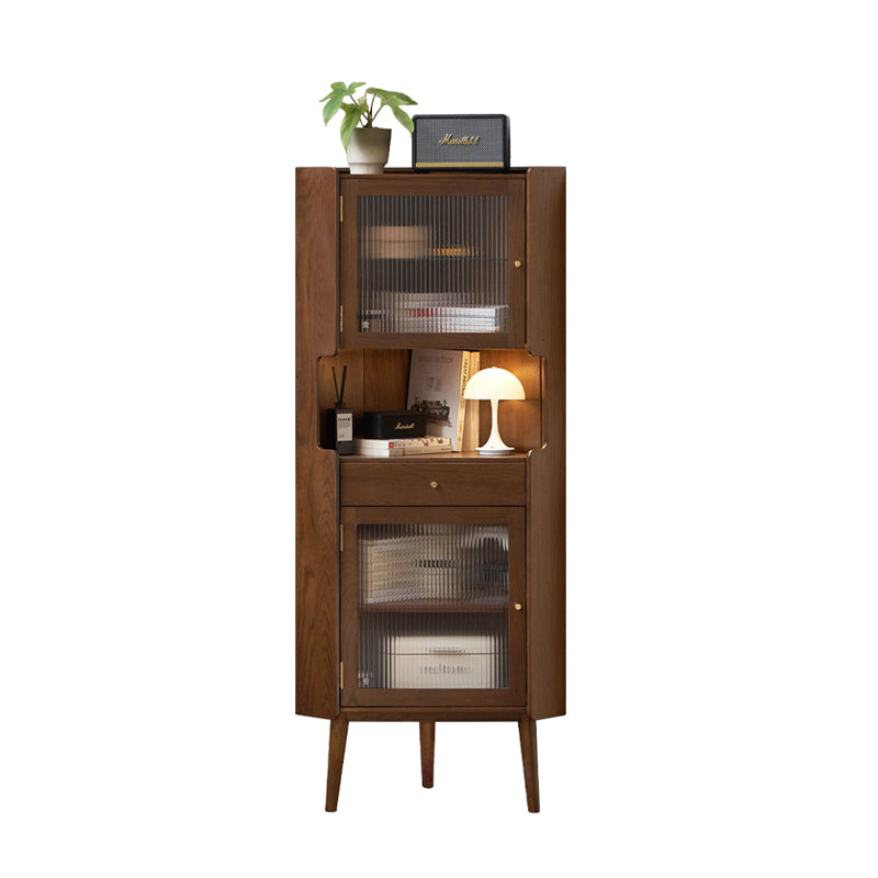 Wayne Solid American Oak Corner Shelf 70cm – view 19