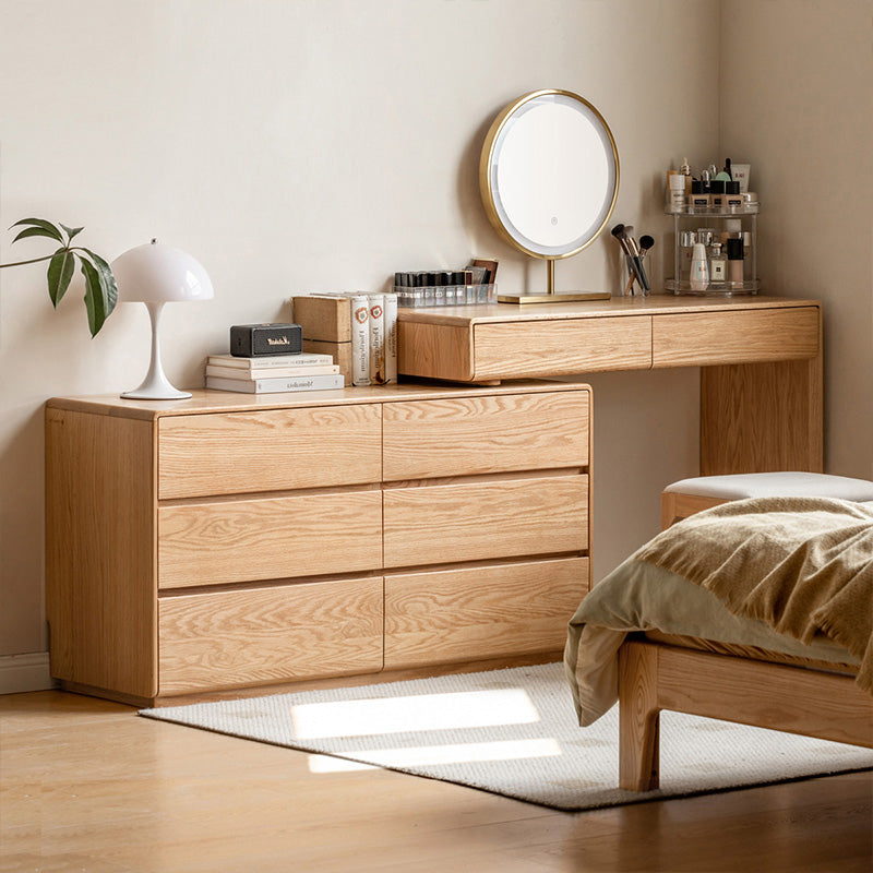 Alyjah Solid American Oak Dressing Table – view 17