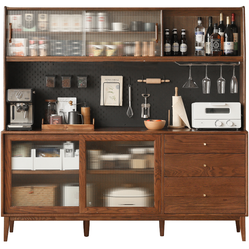 Keedy Solid American Oak Glass-Door Sideboard 125cm 150cm 180cm – view 8