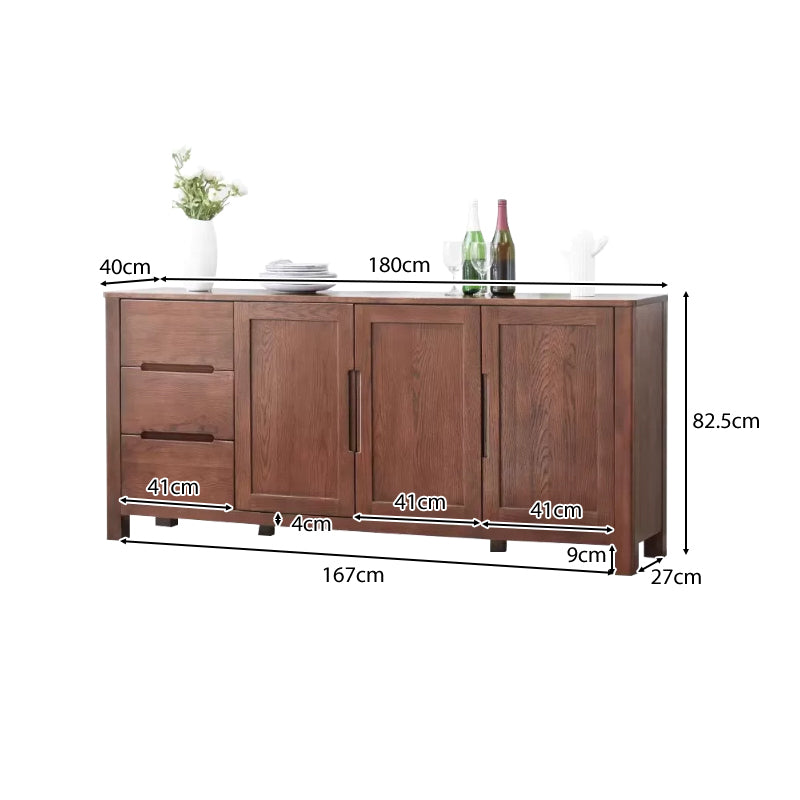 Selma Solid American Oak Multi-Drawer Sideboard 150cm 180cm – view 11