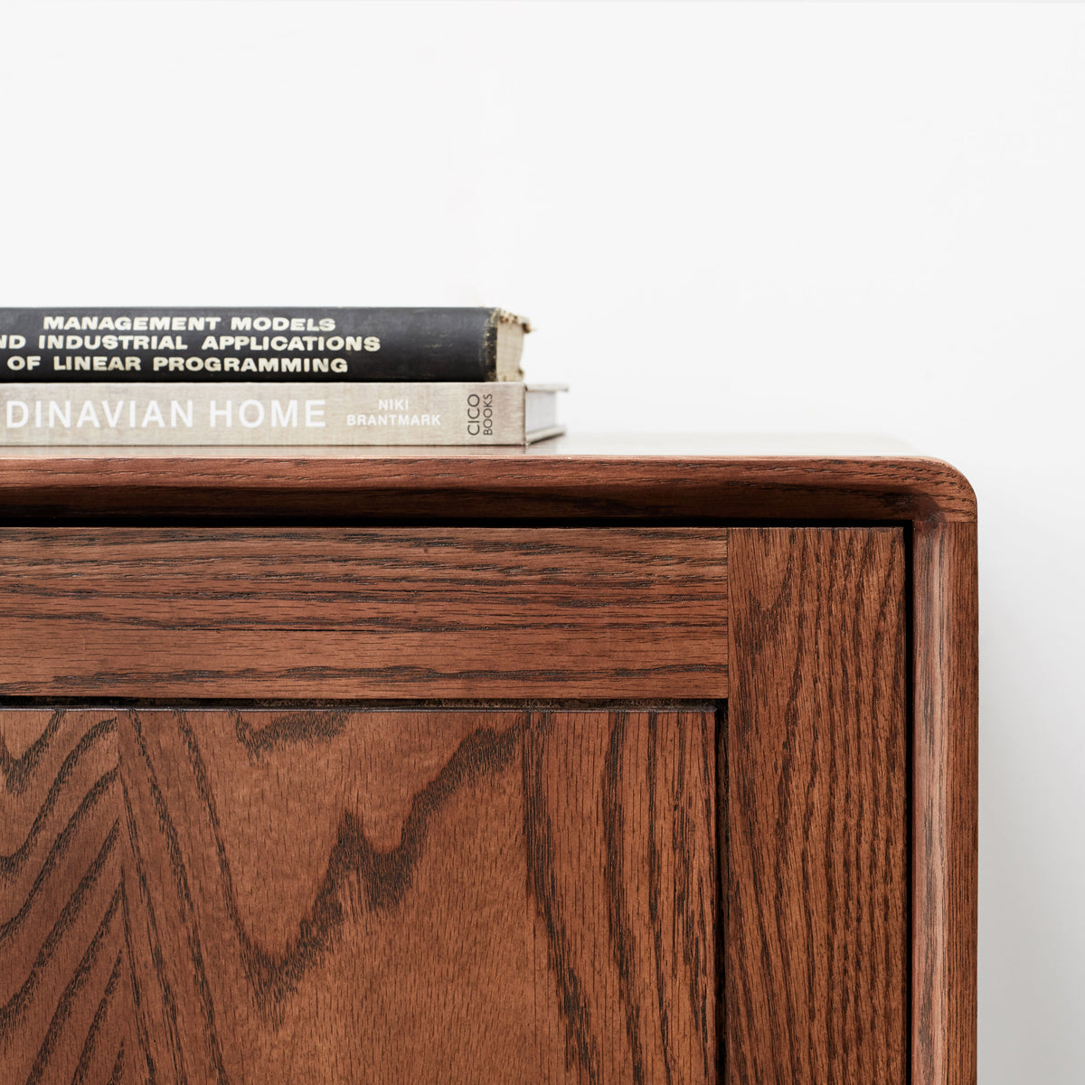 Solid American Oak 3-Door Shoe Cabinet with Drawers 110cm – view 8