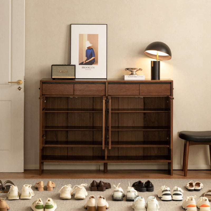 Imogen Shoe Cabinet in Solid American Oak with Pinewood, 80cm 110cm 140cm – view 4
