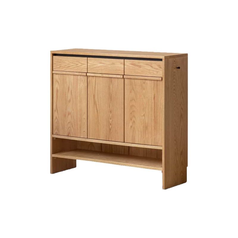 Imogen Shoe Cabinet in Solid American Oak with Pinewood, 80cm 110cm 140cm – Natural Wood 110cm, view 29