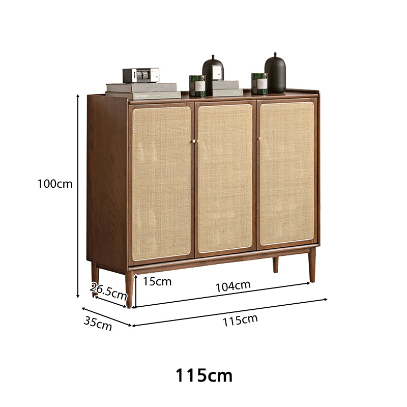 Pablo Solid American Oak Shoe Cabinet 65cm 80cm 115cm – view 15