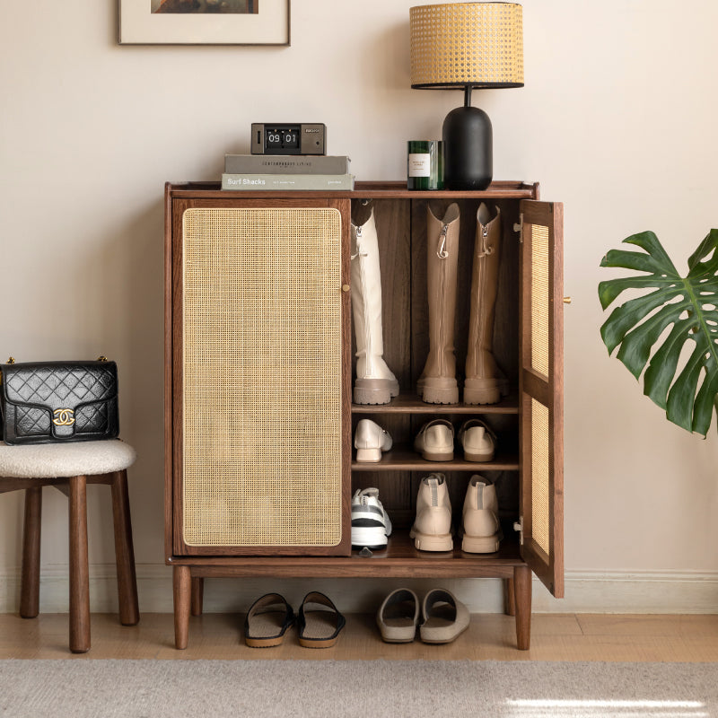 Pablo Solid American Oak Shoe Cabinet 65cm 80cm 115cm – view 4