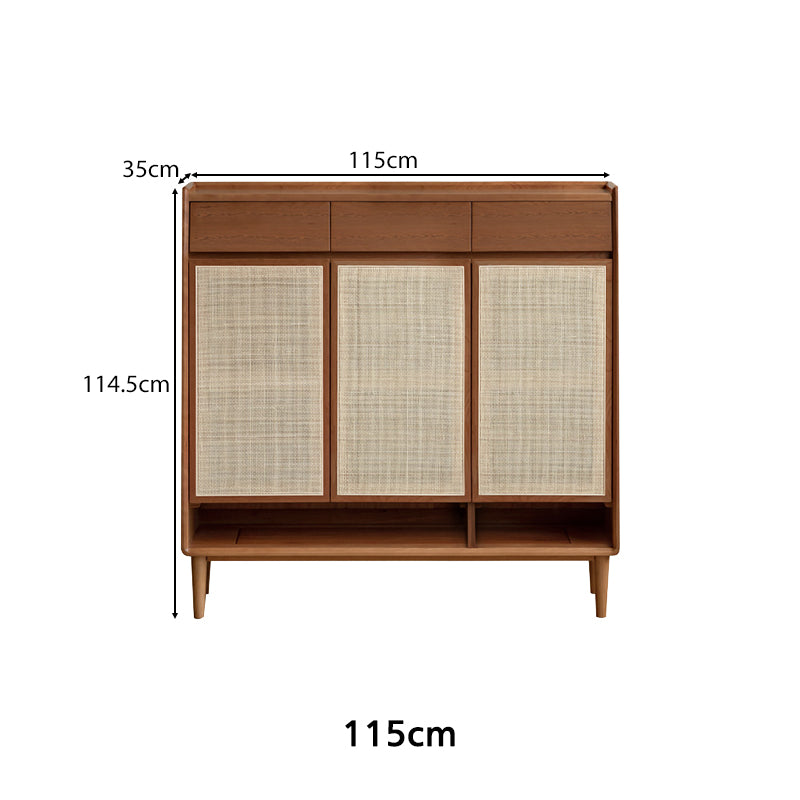 Pascal Solid American Oak Shoe Cabinet 82cm 115cm – view 19