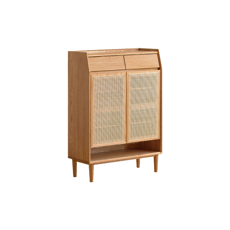 Pascal Solid American Oak Shoe Cabinet 82cm 115cm – Natural Wood 82cm, view 7