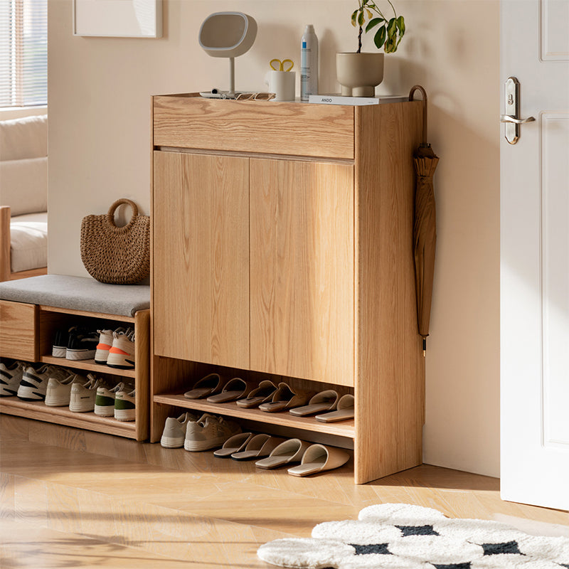 Patsy Solid American Oak Shoe Cabinet 85cm – view 14