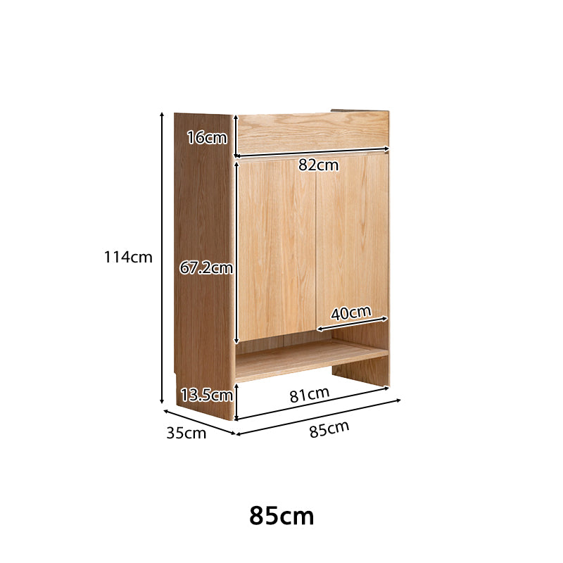 Patsy Solid American Oak Shoe Cabinet 85cm – view 21