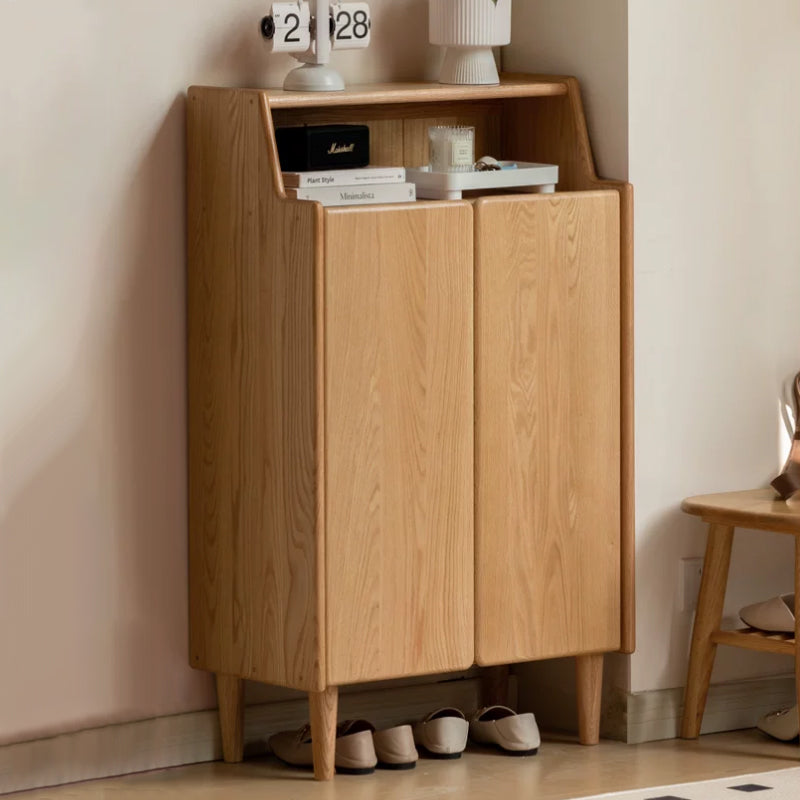 Savannah Solid American Oak Shoe Cabinet 45cm 65cm
