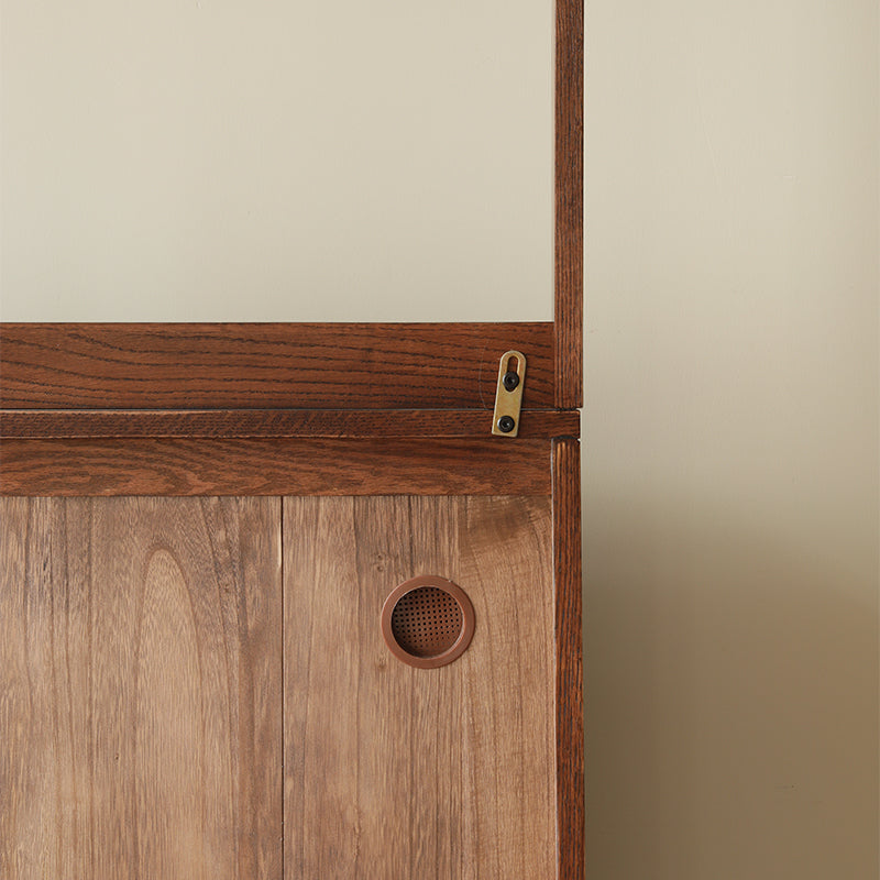 Scarlett Solid American Oak Ultra-Thin Shoe Cabinet 85cm – view 17