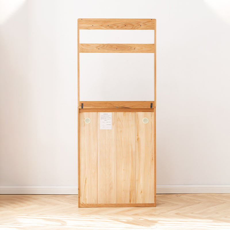 Scarlett Solid American Oak Ultra-Thin Shoe Cabinet 85cm – view 5