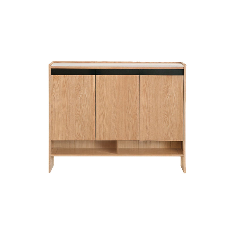 Stanley Solid American Oak 3-Door 2-Door Shoe Cabinet – view 8