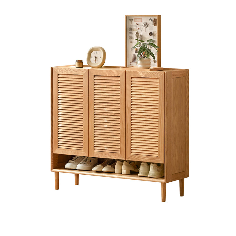 Ursula Solid American Oak 2-Door 3-Door Shoe Cabinet 75cm 110cm – view 8