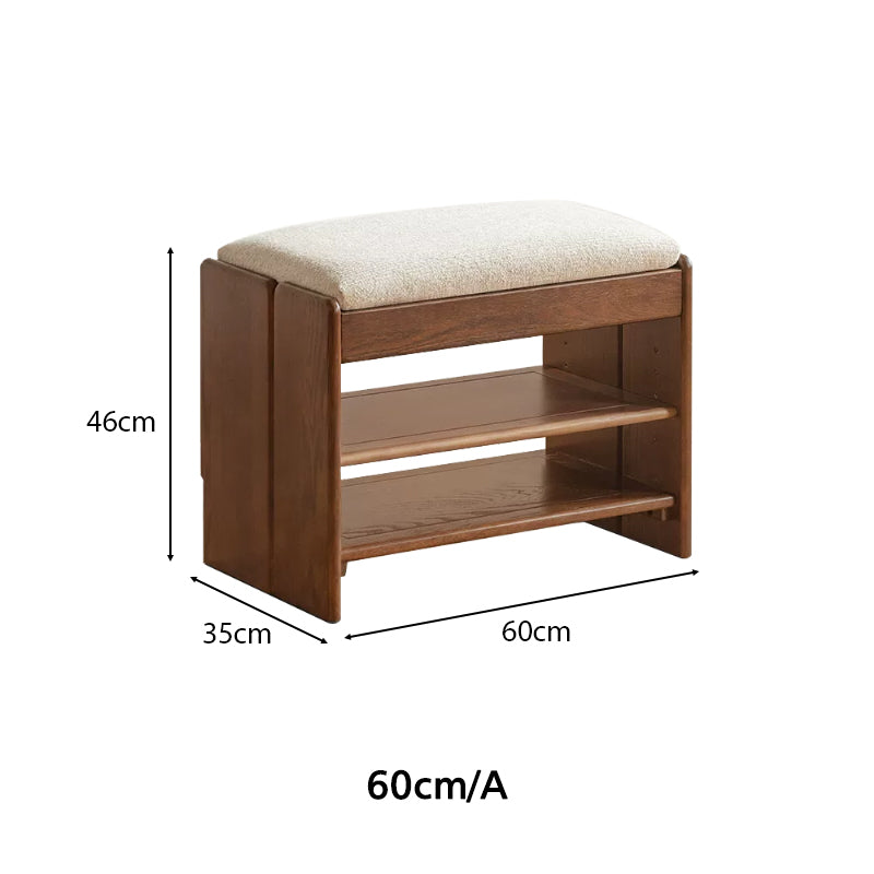 Willa Solid American Oak Shoe Cabinet 60cm 80cm – view 10