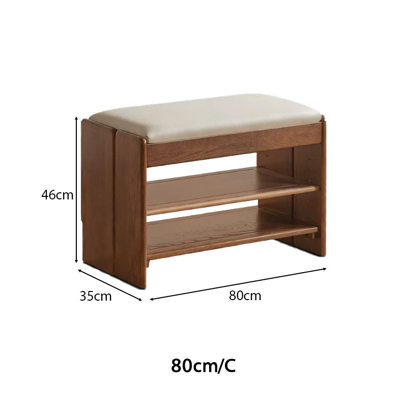 Willa Solid American Oak Shoe Cabinet 60cm 80cm – view 20