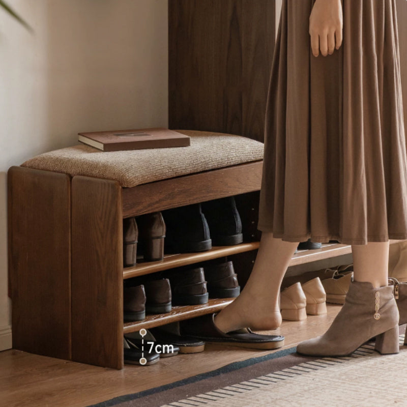 Willa Solid American Oak Shoe Cabinet 60cm 80cm – view 5