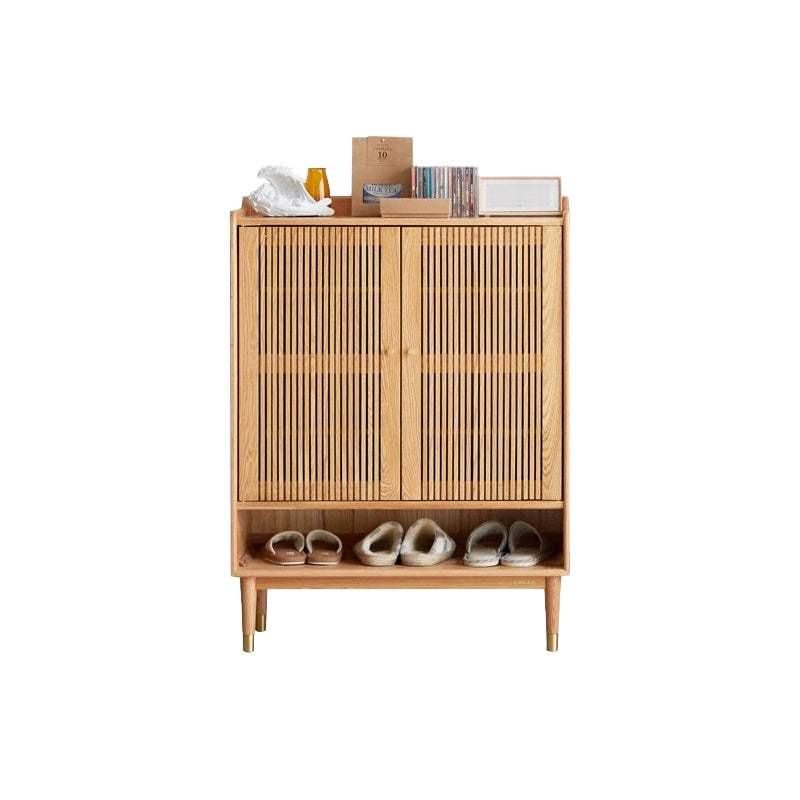 Zahra Solid American Oak Slatted Shoe Cabinet 48cm 80cm – 80cm, view 5