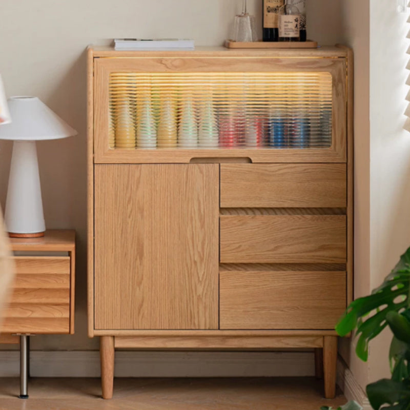 Samira Solid American Oak Sideboard 85cm