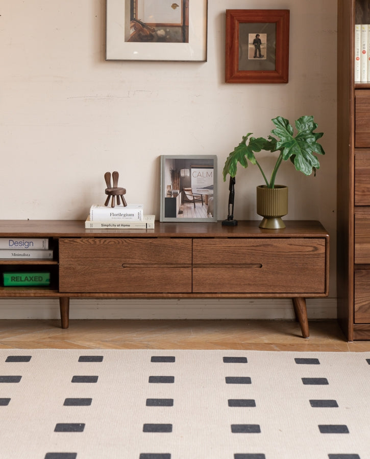 Daubs Solid American Oak Sliding-Door TV Unit 150cm 180cm – view 14