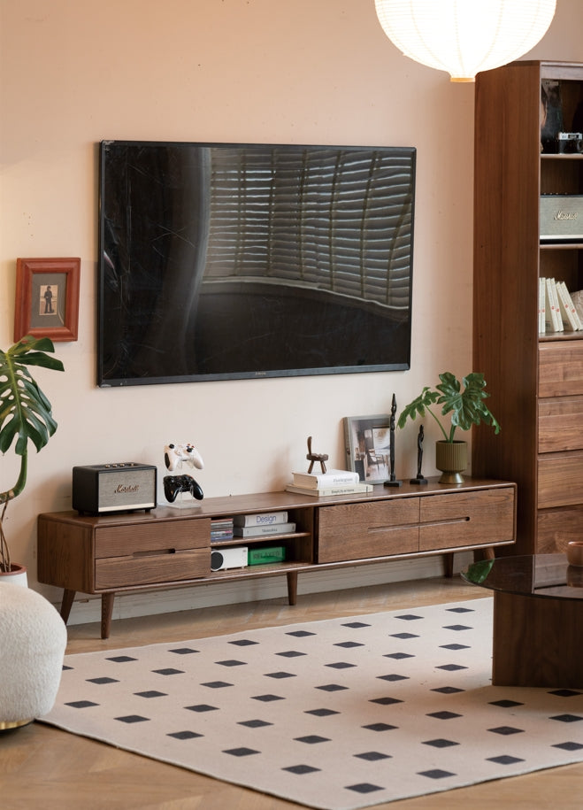 Daubs Solid American Oak Sliding-Door TV Unit 150cm 180cm – view 17