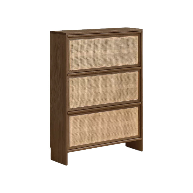Adonis Solid American Oak Ultra-Thin Shoe Cabinet 65cm 80cm – 80cm, view 7