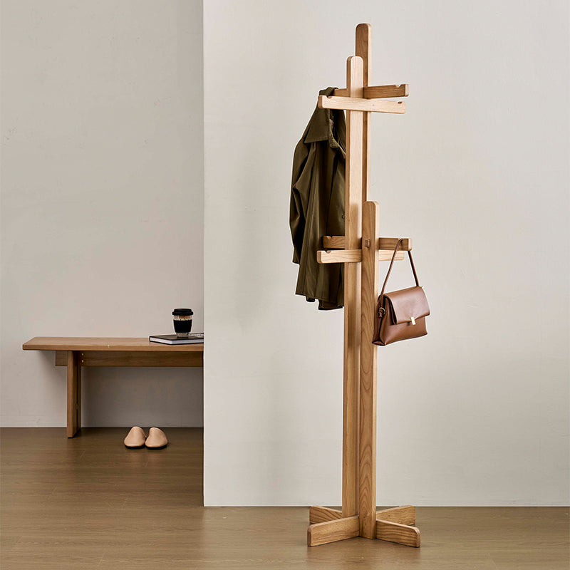 Olaf Solid Ash Coat Rack 50cm – Natural Wood, view 12