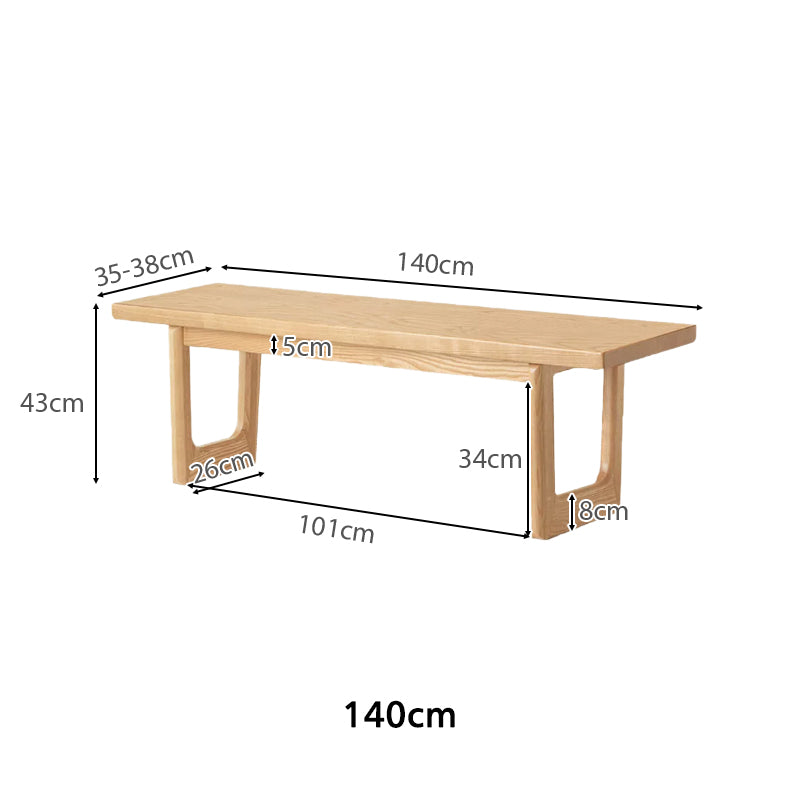 Verity Solid Ash Dining Bench 140cm 160cm 180cm 200cm – view 11