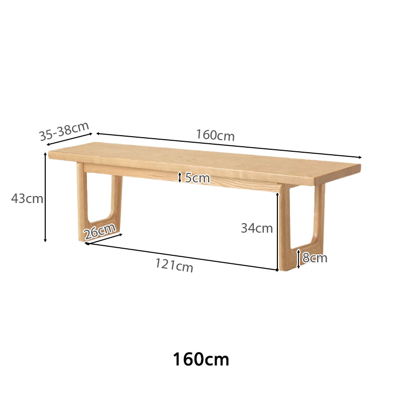 Verity Solid Ash Dining Bench 140cm 160cm 180cm 200cm – view 13